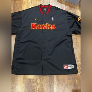 Nike Atlanta Hawks 1988 Shooting Warmup Shirt Sewn Authentic Jersey vintage